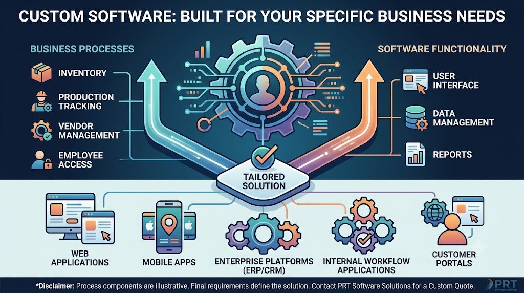 Custom software development designed for specific business requirements