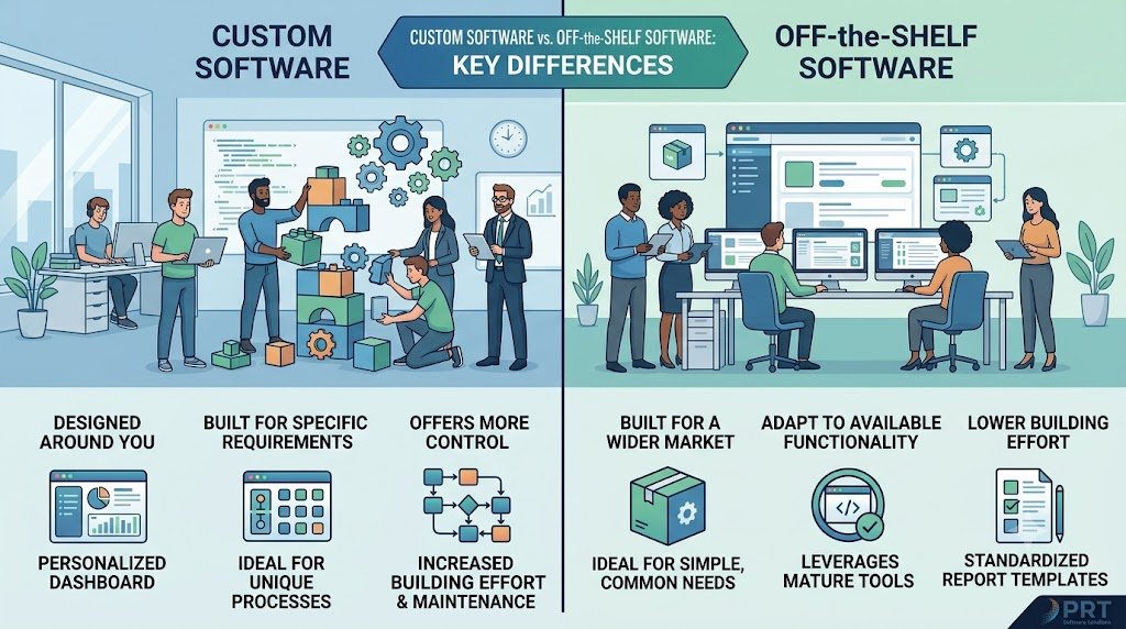 Choosing between custom software and off-the-shelf software