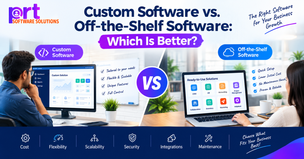Custom software vs off-the-shelf software comparison